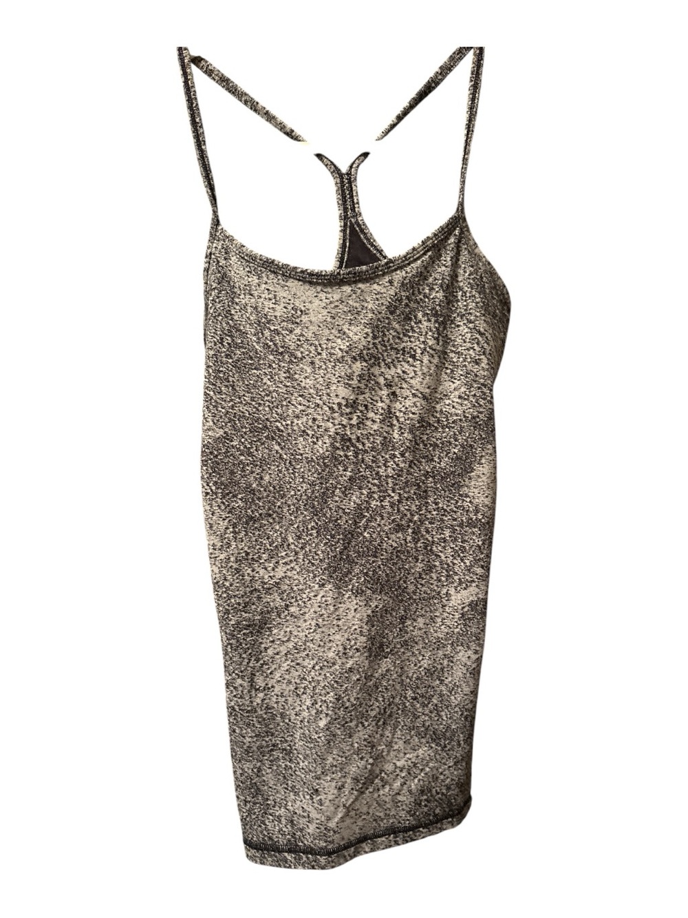 Lululemon Power Y Tank in Luon Spray Jacquard White & Black - Picture 1 of 2